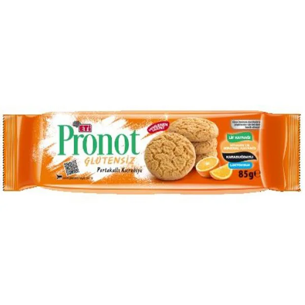 ETİ PRONOT GLUTENSİZ PORTAKALLI KURABİYE