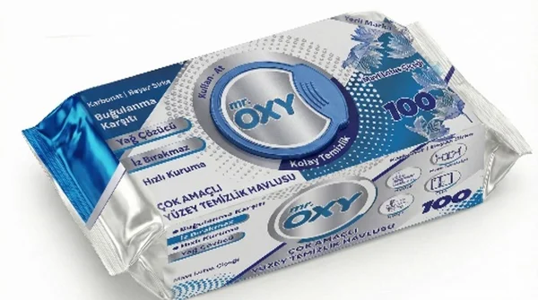 MR.OXY YÜZEY TEMİZLİK HAVLUSU MAVİ LOTUS 100 LÜ